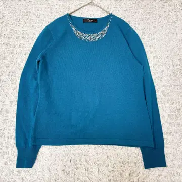 캐시미어 100 펄 비즈 비쥬 니트 얇은 소재 캐시미어 M 스웨터