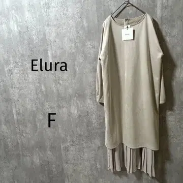 [ Elura/엘르 ] 택 포함 스웨이드 터치 원피스 플리츠 F 롱