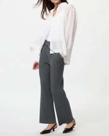 유니클로 워셔블 니트 리브 팬츠