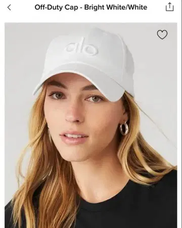 alo 화이트 야구 모자 S/M