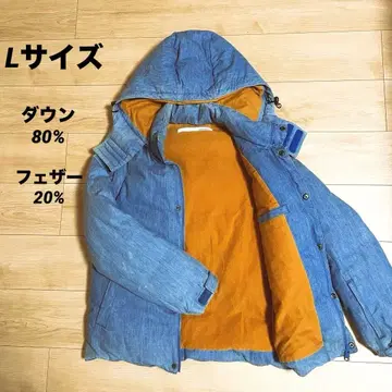 CANVAS MERGE.1 다운 자켓 데님조 2WAY 3WAY L