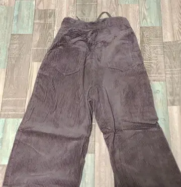 퍼플 코듀로이 캐주얼 팬츠