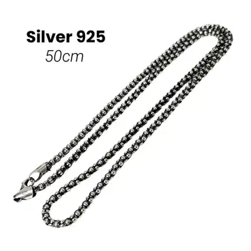 Popcorn 팝콘 체인 목걸이 실버925 50cm