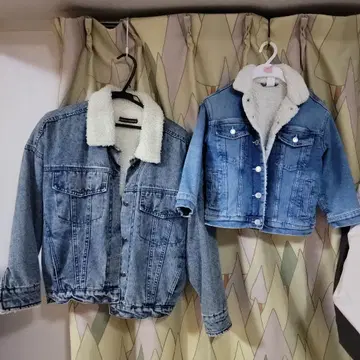 시밀러룩 Maria Luiza H&M 보아 카라 뒷면 데님 자켓 페어