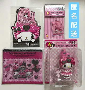 해피 복권 산리오 마이멜로디 A상 피규어 마이멜로디와 봉제 인형