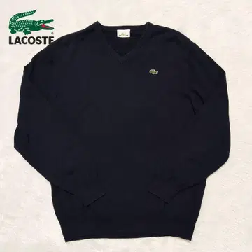 [컨디션 최상] Lacoste 네이비 V넥 스웨터