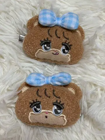 mikko 봉제 인형 헤어 클립 라떼