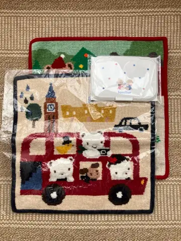 파미리아 손수건 셔닐 직조 런던 버스 외 2장 비타트