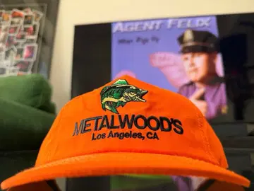 USA Metalwood Studio 낚시 나일론 캡 오렌지