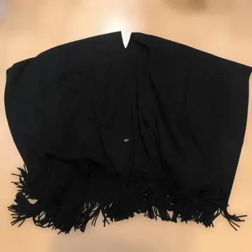 블랙 프린지 스톨 라메 대형 프린지 가을/겨울