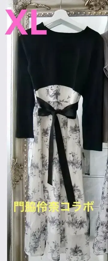 카도와키 레이나 콜라보 도킹 플라워 원피스