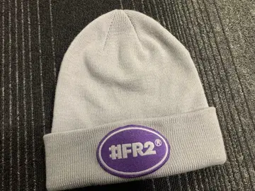 새상품급 #FR2 로고 비니 니트 모자 그레이