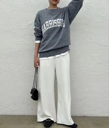 라운지 드레스 와이드 이지 팬츠