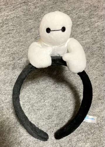 디즈니 머리띠 베이맥스 봉제 인형 화이트