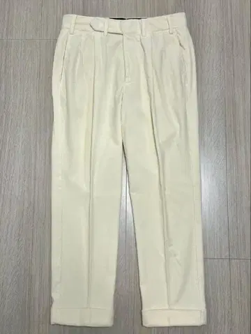 GERMANO 젤마노 2 플리츠 코듀로이 44 아이보리