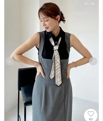 SNIDEL 점프수트 보타이 원피스