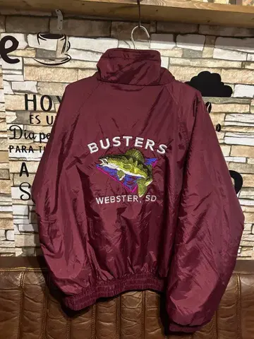 Tri-Mountain 버건디 나일론 자켓 2XL