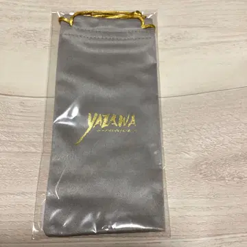 YAZAWA 50주년 기념 그레이 안경 케이스 파우치