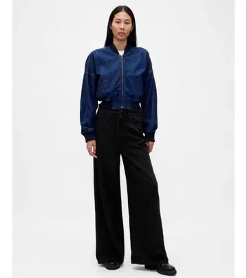 GAP 하이라이즈 슈퍼 라이트 풀온 배기 데님