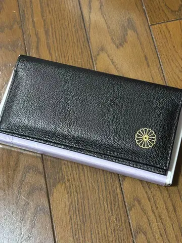 새상품 황궁 한정 판매 장지갑 블랙 국화 문장