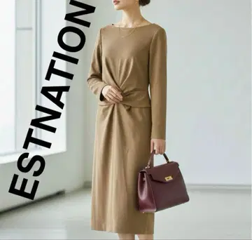 ESTNATION 에스트네이션 변형 울 원피스