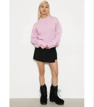 LAGUA GEM 니트 가디건 핑크