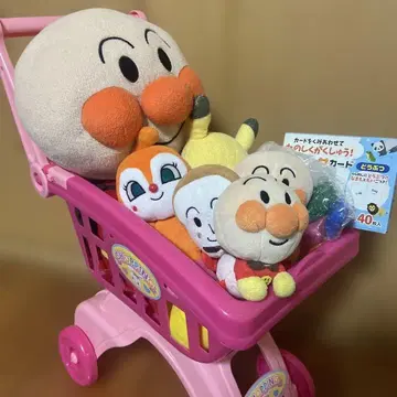 호빵맨 봉제 인형 세트 카트 포함