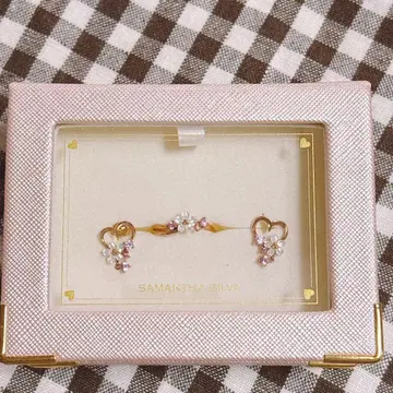 사만사 실바 하트형 귀걸이&반지 세트