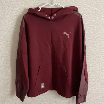 푸마 여성용 맨투맨 후드티 트레이닝복 후드 빨간색 L