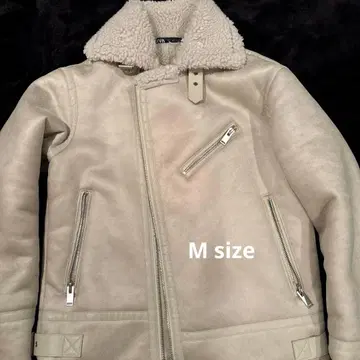 쉘파 라이닝 무스탕 코트 라이트 그레이