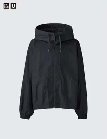 유니클로 U 후디드 블루종 블랙 XL
