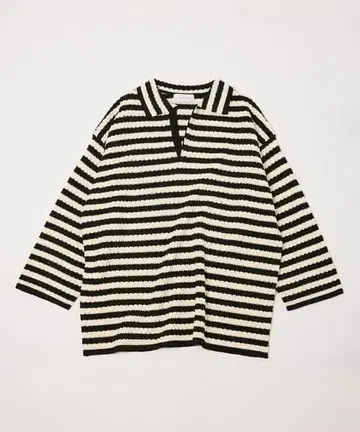 1 스트라이프 니트 피케 셔츠