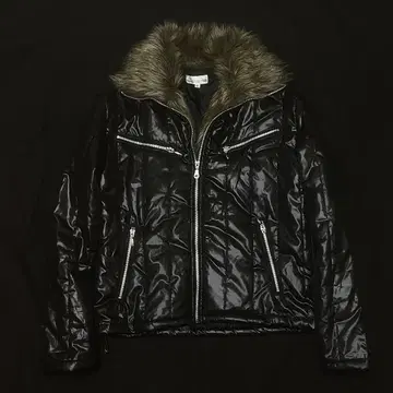 00s archive 시크 스타일 다운 자켓 퍼 광택 갸루 남자