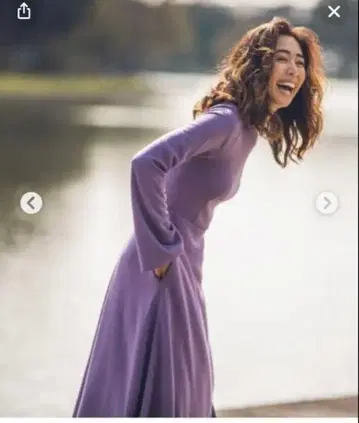 BAYFLOW 퍼플 저지 맥시 원피스 2 사이즈 M