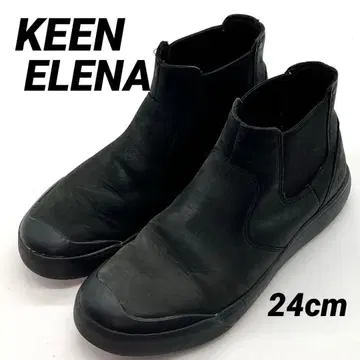 [ 새상품급 ] KEEN 킨 엘레나 사이드 고어 부츠 가죽 블랙 24cm