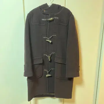 90s 인버티어 더플 코트 브라운 헤링본