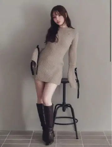 [정품]ANDMARY Nora ribbon mini dress