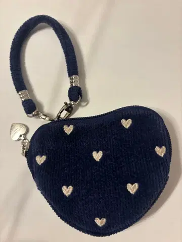 페이러 하트형 네이비 파우치