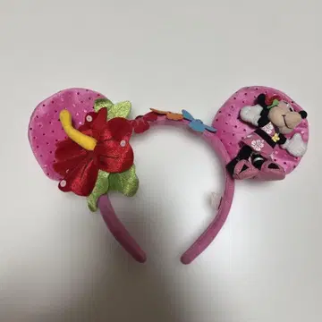 도쿄 디즈니 리조트 미니 머리띠 하이비스커스 여름 핑크