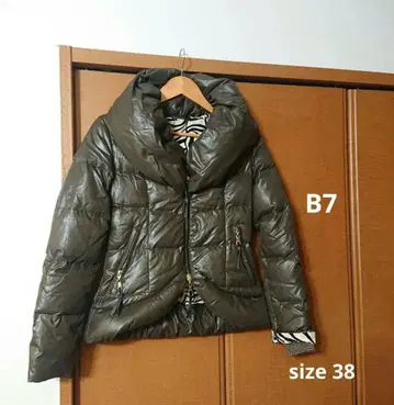 비교적 깨끗함 B7 베이세츠 디자인 다운 자켓 M 카키 38
