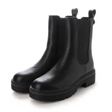 리버티 인형 첼시 부츠 통굽 사이드 고어 블랙 미들 숏