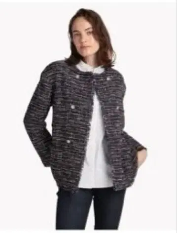 띠어리 럭스 트위드 자켓 38