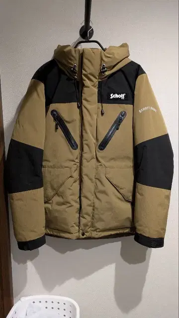 Schott 샷 다운 자켓 블랙 올리브