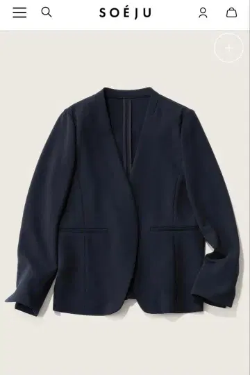 soeju 소 노카라 자켓 네이비 M 사이즈