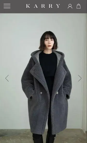 KARRY 칼리 long boa coat 그레이