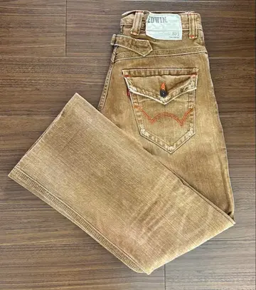 EDWIN 401XVS XU-S 부츠컷 플레어 데님 브라운 30인치