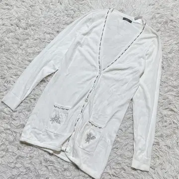 [ c6891 ] 가디건 긴팔 화이트 비쥬