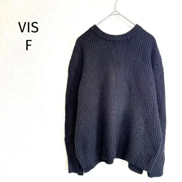 비스 니트탑 굵은 짜임 절개 디자인 루즈핏 블랙