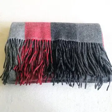 디노스 새상품급 더블 페이스 캐시미어 대형 스톨 블록 체크