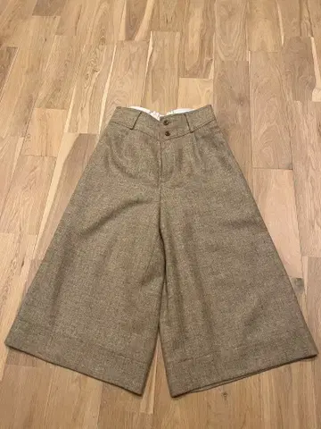 Michel Beaudouin 와이드 팬츠 O 사이즈 브라운